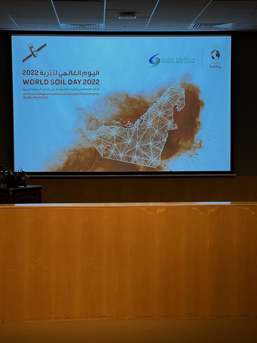 Today we present our AI Research in Environmental Monitoring by #remotesensing at #worldsoilday in Abu Dhabi, tomorrow at Drone Technology Workshop #ibsmavtec in Germany