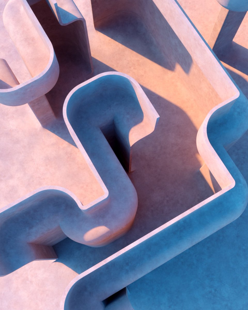 BRUT - IX

#architecture #concrete #color #maze #fortress #shell #sun #hot #shadows #smooth #shape #digitalart #art #3d #render #conceptart #visualart