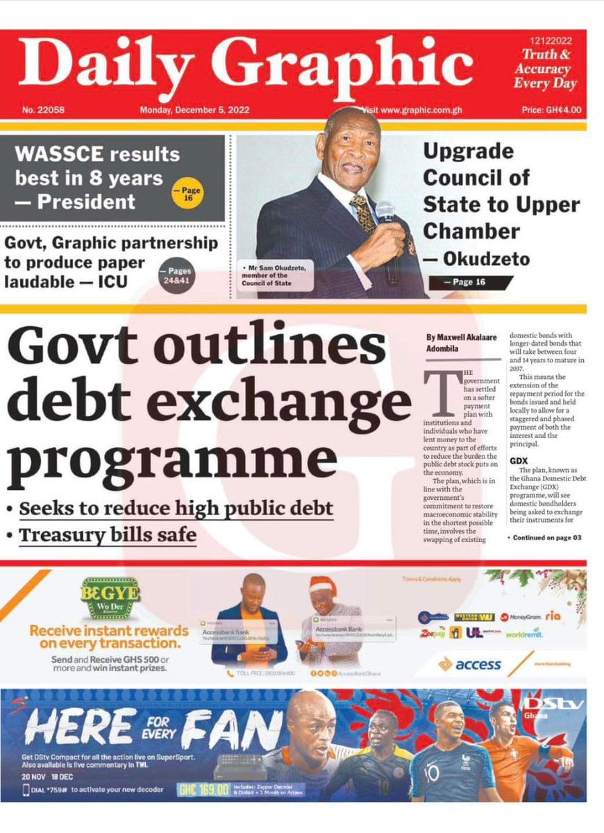 The debt exchange program is not the 50% or worse haircut that the doomsayers have predicted
1. Treasury bills are completely exempted
2. There will be NO haircut on the principal of bonds
3. Individual domestic bondholders will not be affected 
#CitiNewsroom #tv3newday #JoySMS