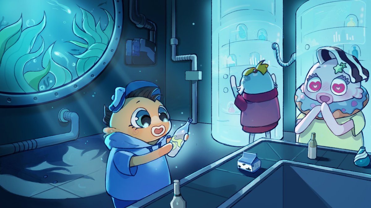 Among the weird-looking devices in the underwater lab, these bottles designed by Conner have been found.

"Something is glowing inside. It looks like... ELIXIR?!"

You might wanna interact with this tweet to learn more about Elixir ($ELX)...🐟