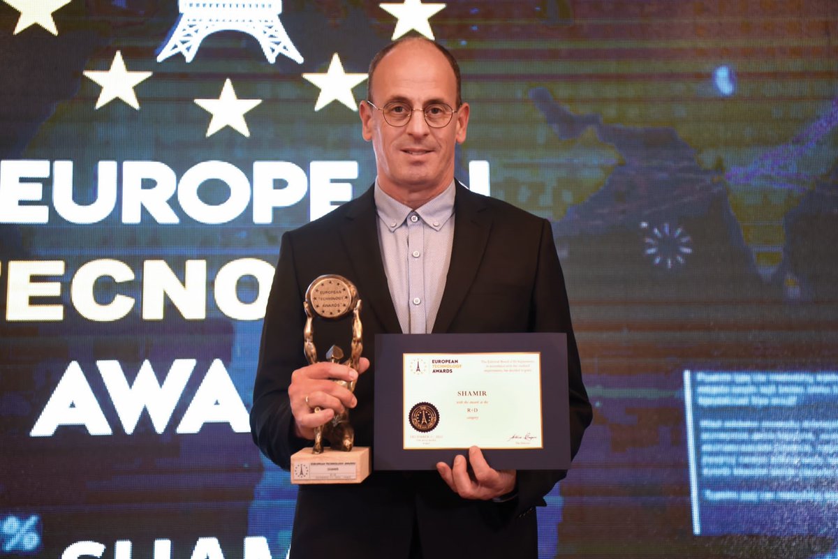 ShamirOptical's tweet photo. European #Innovation Award - We're honored to have The European Awards in the R&amp;D category (@AwardEuropean) recognize #Shamir alongside such a fantastic and diverse group of European #innovators and #ecosystem builders! 
 
#AI #EyeHealth #EyeCare #DataForGood https://t.co/3rABF0dUOW