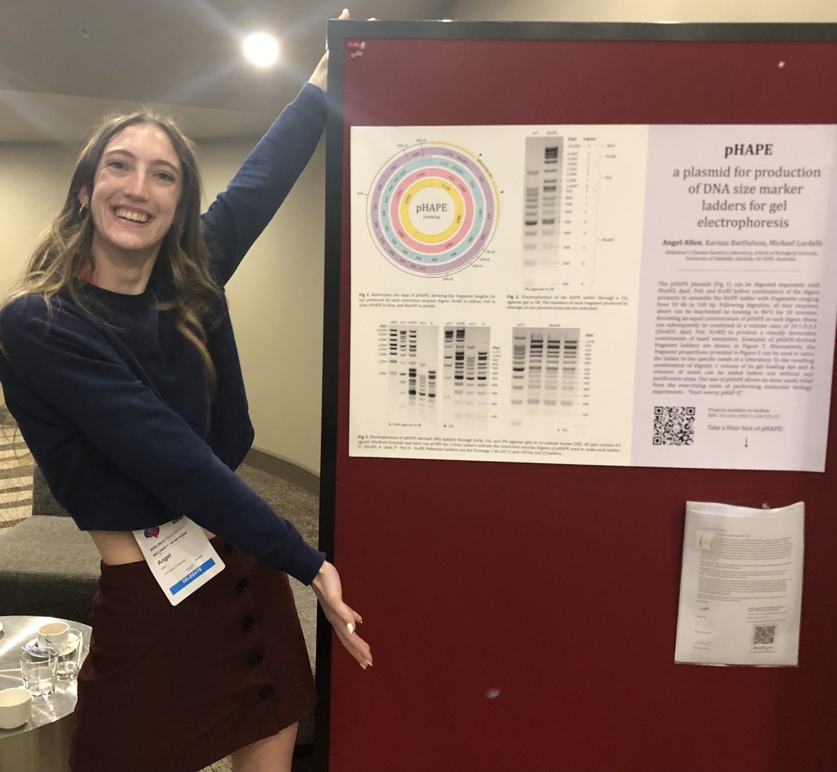 pHAPE is at #ANS2022 😃 Come grab a free filter blot of the plasmid from the ground floor for cheap DNA ladders forever!

doi.org/10.1101/2022.1…