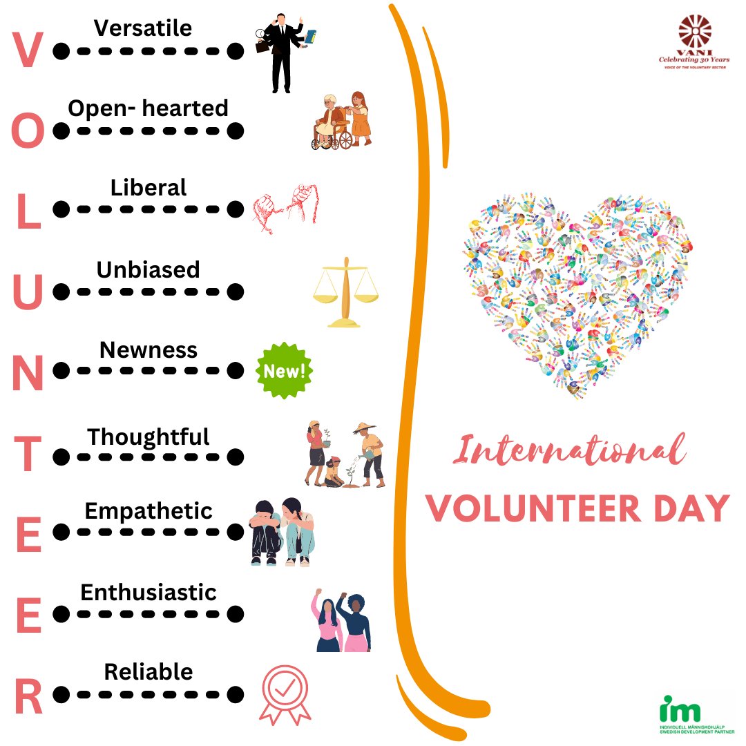 A volunteer is the best example of empathy and selflessness. VANI respects all the champions, who make relentless efforts voluntarily for the society & promotes volunteerism to make this world a better place! #InternationalVolunteerDay #togetheractnow #indiancsos #Dec5th