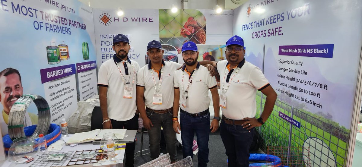hdwires's tweet photo. Had a successful #Exhibition at #PoultryIndiaExpo2022, #Hyderabad. We had an insightful interaction with many existing and potential customers/dealers at #PoultryIndiaExpo 2022, #HITEXExhibitionCenter, Hyderabad.
#HDWire #SteelWire #Poultry #PoultryCages #PoultryMesh #Expo2022 https://t.co/yc7qnehK6s