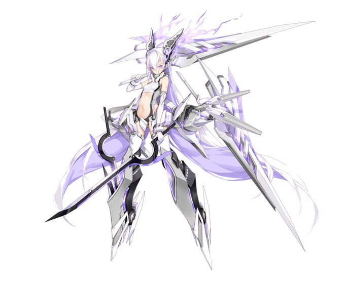 机动战姬聚变幽灵1号机2号机立绘  分别是是2019年和2020年画的 