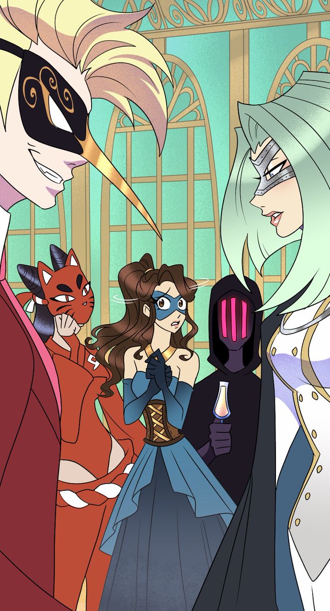 HannahAlexArt's tweet photo. ✨Forever After Episode 76 is up on Webtoon✨ 
Robin parties hard with the villains! You might see some familiar faces! 💕
#ForeverAfterWebtoon https://t.co/JFP4DNDl5c