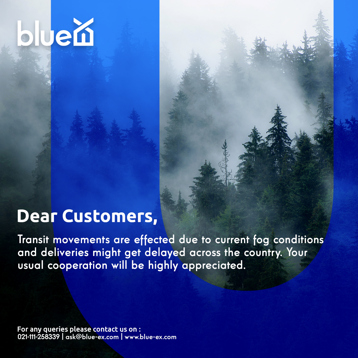 BlueEXofficial's tweet photo. Thank you for your patience.
For any queries please contact us on :
021-111-258339 | ask@blue-ex.com | https://t.co/T2HzaFXclu
#blueEx #services #corelogistics #Ecommercelogistics #warehousingservices #EdistributionwithOLS #Crowdsourceandinstantdelivery #CrossborderLogistics https://t.co/rzFgBVoNKf