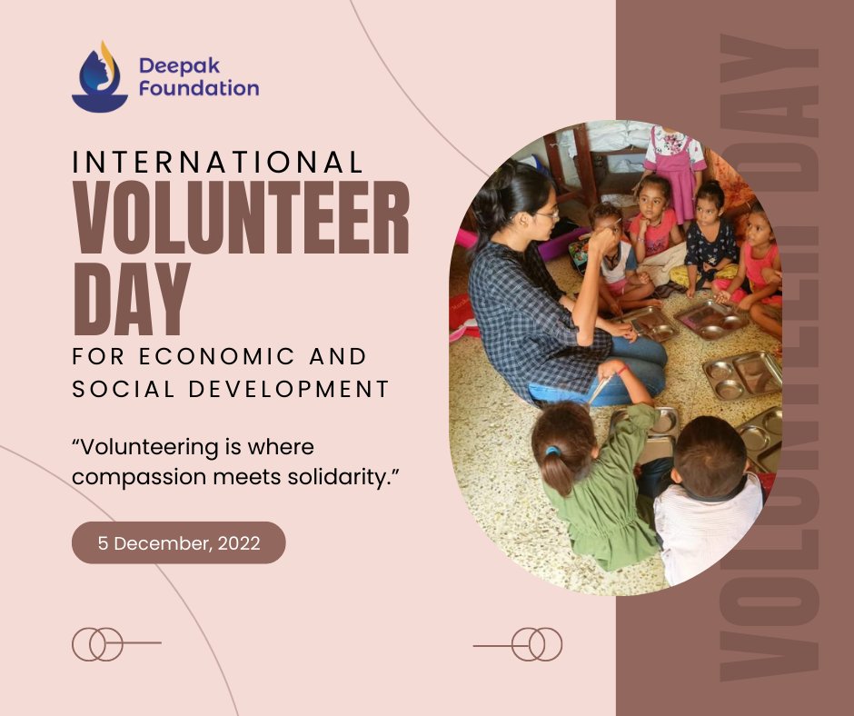 DeepakFoundatio's tweet photo. The occasion of International Volunteers Day reminds each one of us that we must come forward to help others in time of need. Volunteers have the power to bring in the most impossible change in society. #ivd #sdgs #volunteer #youth #volunteers #weimpact #webuild https://t.co/QgZbqs81Ym