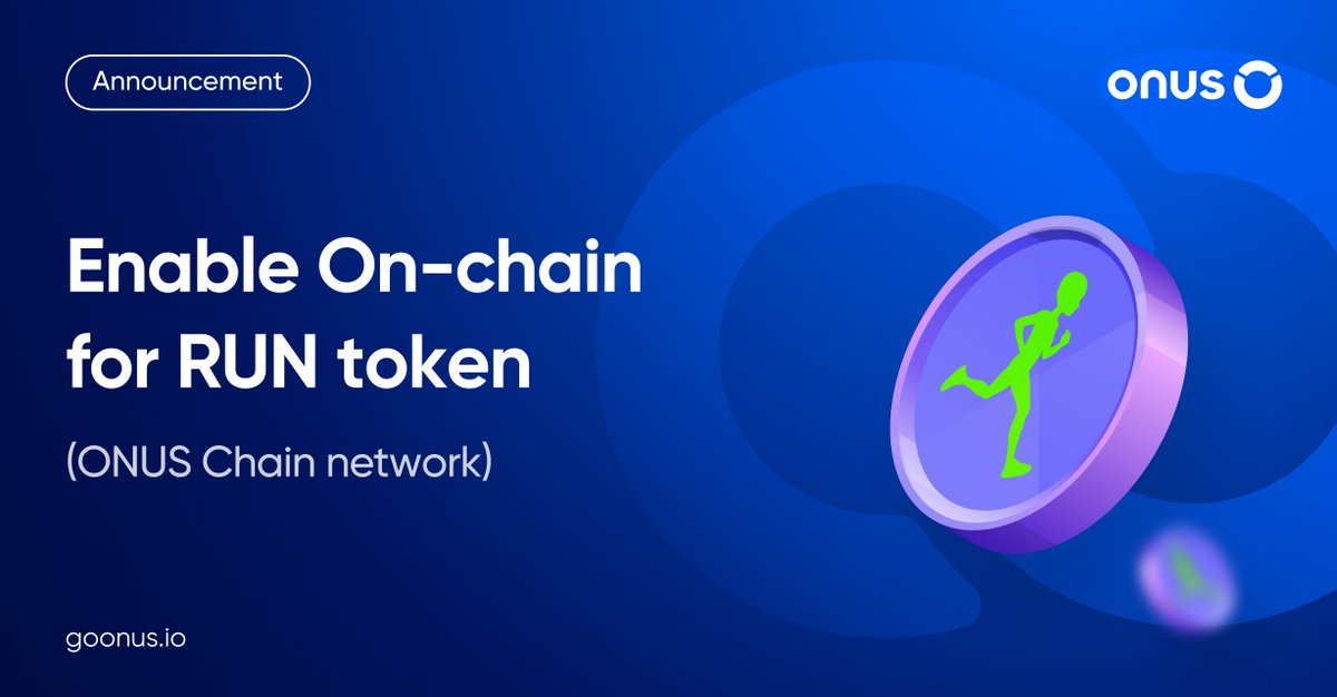ONUSFinance's tweet photo. 📢 Enable On-chain Transactions for #RUN (#ONUS_Chain)
Starting on December 05th, #ONUS will open On-chain transactions via the #ONUS_Chain network for #Run_Together (#RUN).
👉 Details: https://t.co/lvpjDQlonf https://t.co/TcLzFRU2Rs
