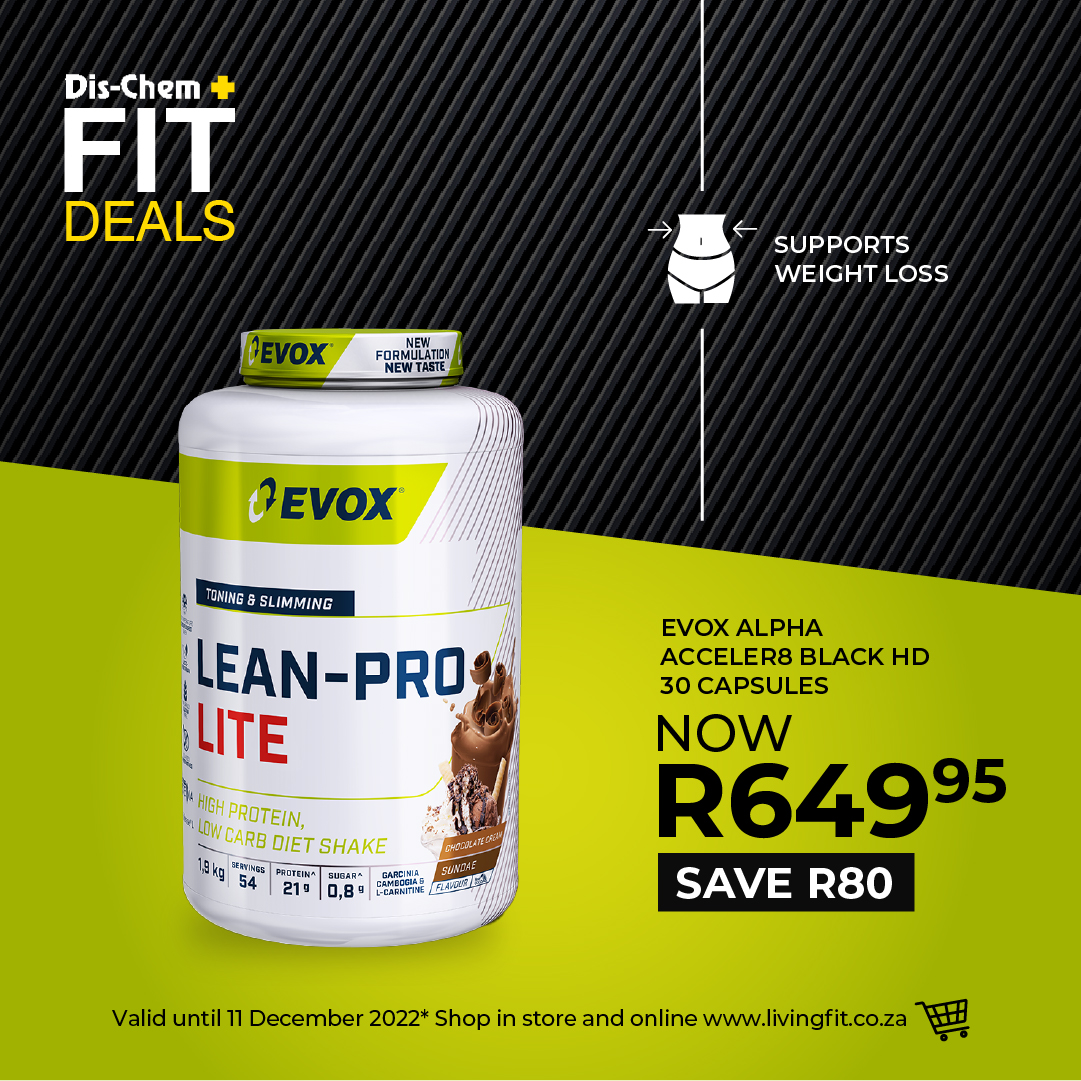 Dischem_LiveFit's tweet photo. Accelerate your weight-loss efforts with these Exclusive #fitdeals 💥

@Dischem has a wide selection of expertly formulated supplements that makes weight management easier 🤩

🛒 Deals valid in store and online until the 11th of December.

#livingfit #FetchYourBody2022 https://t.co/3w8alhJiQN