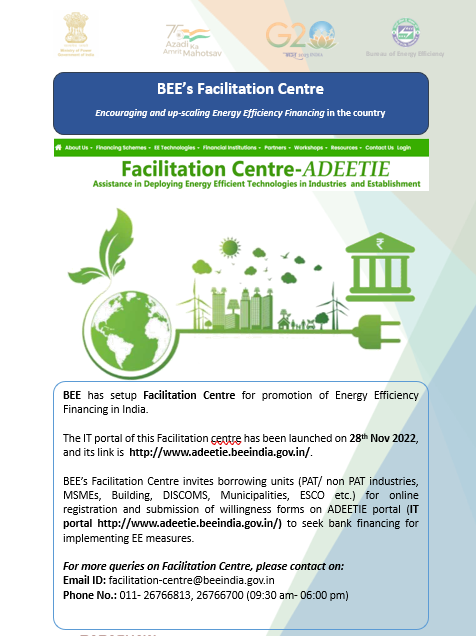 beeindiadigital's tweet photo. BEE's Facilitation Centre - Encouraging and Up-scaling Energy Efficiency Financing in the Country

#EnergyEfficiency 
#EnergyEfficiencyFinancing https://t.co/XU9bZm1tSb