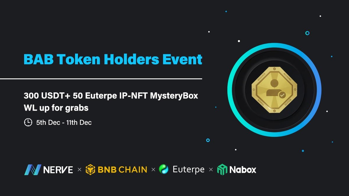 300 USDT✖️50 IP-NFT WL #Giveaway with #Euterpe🎉

🔹RT,❤️, @ 3
🔹Get App nabox.io
🔹Follow <a href="/eut_io/">Euterpe</a> <a href="/nerve_network/">NerveNetwork</a> <a href="/naboxwallet/">Nabox</a> 
🔹Join our group in the form
🔹Fill forms.gle/PCWct5q9ghXCtx… 

#NFTGiveaway #NFTs #NFTdrop