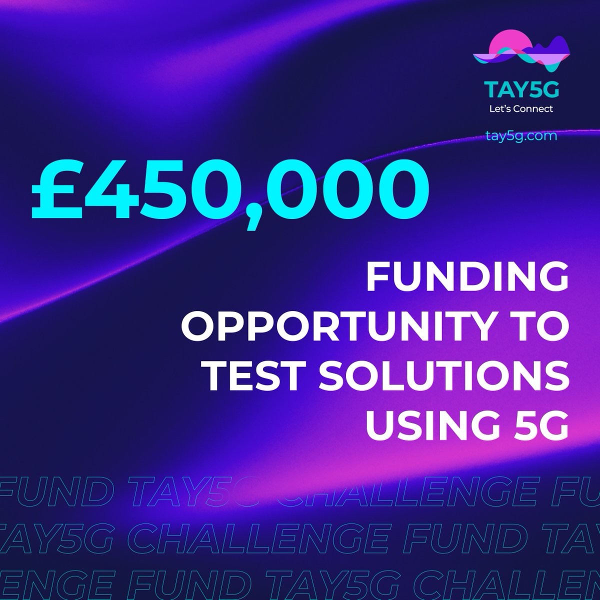 Calling all #UKBusiness trialling a product or service using #5G. 

The #Tay5G Challenge Fund is a #UKFundingOpportunity worth £450,000.

Launching 7th December. 

More info: bit.ly/Tay5GChallenge

#5GConnectivity #5GForBusiness