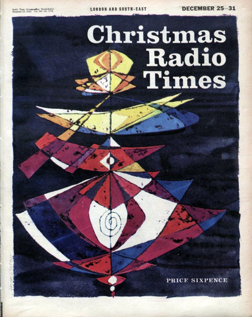Mark Braxton 💙 (@braxm) on Twitter photo Covers of Christmas past... Day 5 and a wonderfully different approach for this pair: a mosaic by Hans Unger for 1964 and this abstract gem by Gaynor Chapman in 1965. Feel free to RT the RTs! <a href="/RadioTimes/">Radio Times</a> #1960s Covers of Christmas past... Day 5 and a wonderfully different approach for this pair: a mosaic by Hans Unger for 1964 and this abstract gem by Gaynor Chapman in 1965. Feel free to RT the RTs! <a href="/RadioTimes/">Radio Times</a> #1960s