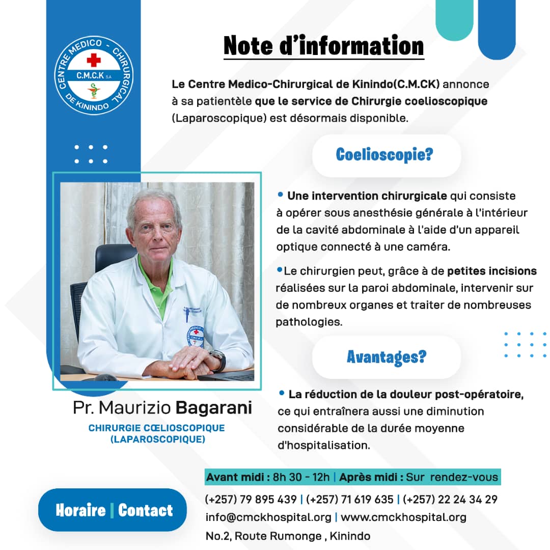 CmckHopital's tweet photo. #CMCK
"Des soins de santé de qualité, notre priorité" https://t.co/D7eQ38ATah