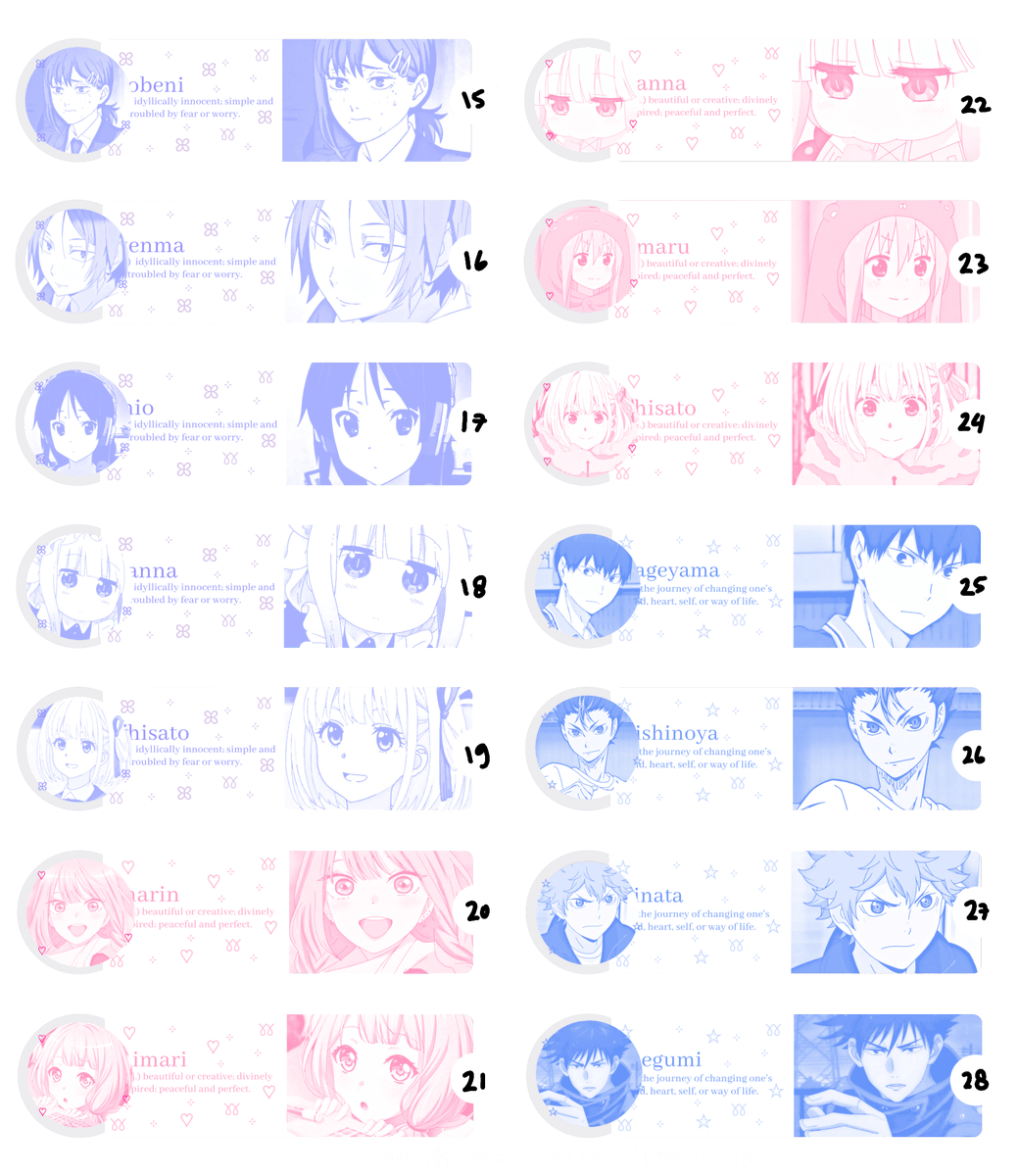 a retweet will be highly appreciated! 🌷

nlo! aku ada layout ready stock layout anime 2D harganya 3k/each (free replace text nama, bisa req juga tanpa fee tambahan) ava png+jpg 💖 

bisa dibeli mulai jam 18.00 WIB! payment all e-wallet
