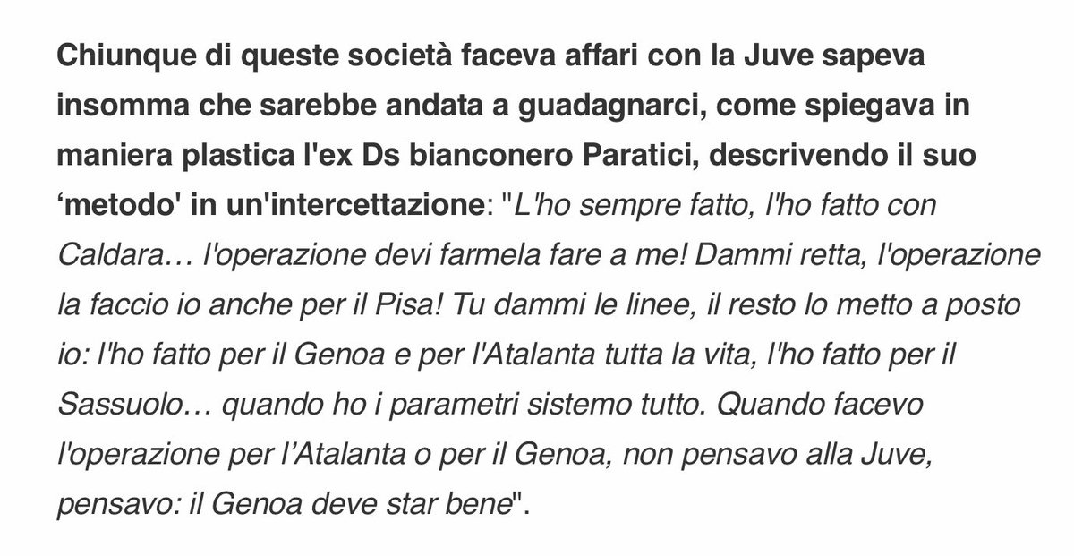La #Juventus ha vinto 9 scudetti con un dg che faceva le squadre a Sassuolo, Atalanta, Genoa e altri piazzando e muovendo giocatori per proprio interesse. Dovevano essere club rivali, erano servi: campionati falsati. Scudetti da cancellare, vero <a href="/FIGC/">FIGC</a>?
(retwitta se sei d’accordo)
