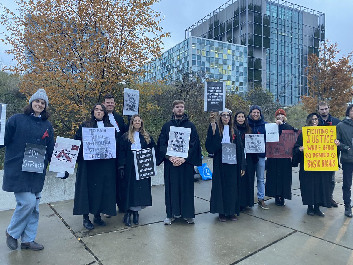 Defence support staff on strike for better working conditions #equalityofarms