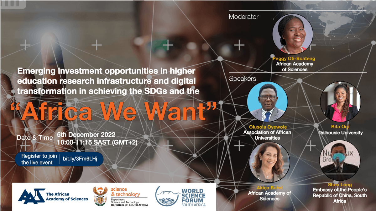 AASciences's tweet photo. Starting now: In this exciting session, we will explore opportunities and collaborations that can uniquely benefit Africans and enhance social justice
#AASGeneralAssembly
🔗 https://t.co/gBne1nWBad
@dsigovza
@WorldSciForum https://t.co/0jGIgYuNc7