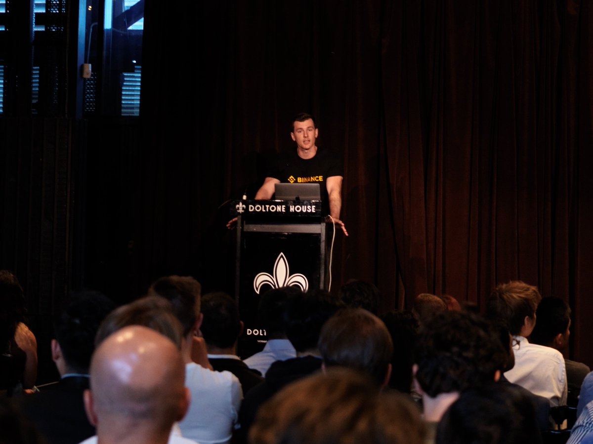 BinanceVIP's tweet photo. It was great having @cz_binance join virtually at the #Sydney 🇦🇺 meet-up organized by @Binance_AUS 🙌🏽 @BinanceVipJacob represent! https://t.co/1oITO0esob