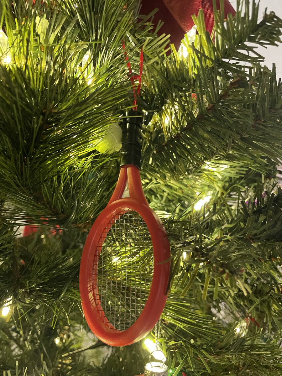 Here is today’s #ornamentoftheday I will take on anyone in a game of driveway tennis.