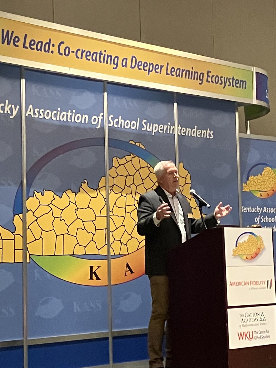 Learning from Bob Lenz ⁦<a href="/pblbob/">Bob Lenz</a>⁩ at #KASS2022 - PBL is great for Ss and equally great for Ts!  #UnitedweLead ⁦<a href="/jimflynnkysupts/">Jim Flynn, Ed. D.</a>⁩