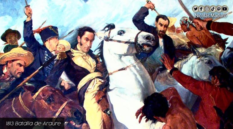 #05Dic 1813 el anteriormente derrotado 'batallón sin nombre', al mando de Bolívar, Villapol y Urdaneta se transforma en gloria para la República y es bautizado desde entonces como 'Vencedores de Araure'. #VivaLaPatria   #EjercitoVenezolano
