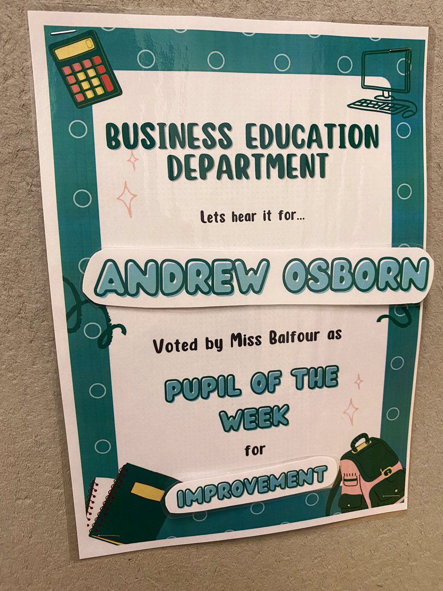 HarrisBusEd's tweet image. Huge well done to last weeks Business Pupil of the Week 🌟
