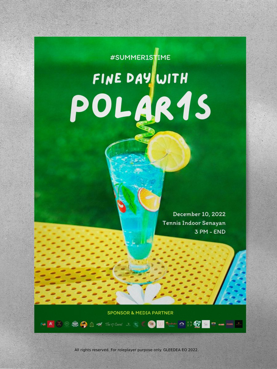 ㅤ

Bring music to life
Dance to the rhythm of your heart!!
──┈┈┈ ·  ·  ·  ·  ·   ·  ·   ·  ·   ►

<a href="/OFCPOLAR1S/">POLAR1S</a>
𝗣𝗢𝗟𝗔𝗥𝟭𝗦 𝗦𝗵𝗼𝘄𝗰𝗮𝘀𝗲 
FINE DAY WITH POLAR1S

Saturday, 10 December 2022
#SUMMER1STIME

📍 Tennis Indoor Senayan, Jakarta 

ㅤ