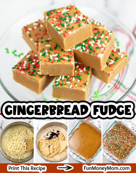 GINGERBREAD FUDGE
Recipe here: funmoneymom.com/gingerbread-fu…

This delicious gingerbread fudge recipe is a fun twist on everyone's favorite holiday treat.