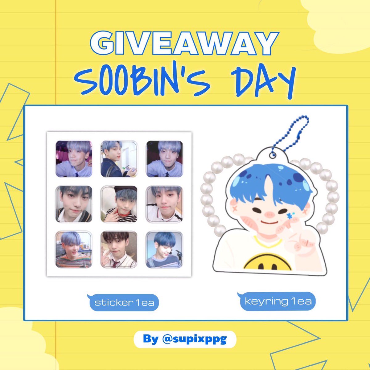 supixppg's tweet photo. giveaway ⸜♡⸝‍
#HappySoobinDay 🐰 

only 5 sets❕

form : https://t.co/Jtag144smu https://t.co/zO6RgO118n