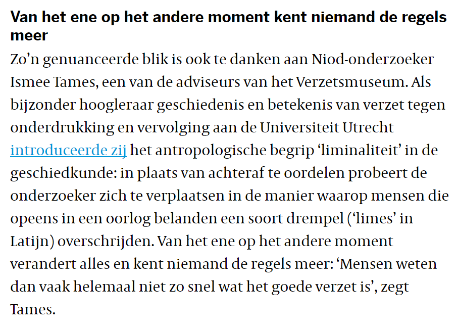 CorCornelissen's tweet photo. In @volkskrant over #Verzetsmuseum en term #liminaliteit met wonderlijke etymologie @ismeetames met #limes als 'drempel'.
#Limen (gen. liminis) #Latijn voor drempel, #limes (gen. limitis) Lat. voor (bezits)grens.
'Liminaris' (#dissimilatie: l->r) is kl. Lat, niet 'liminalis'. https://t.co/4dN0vmmjP8