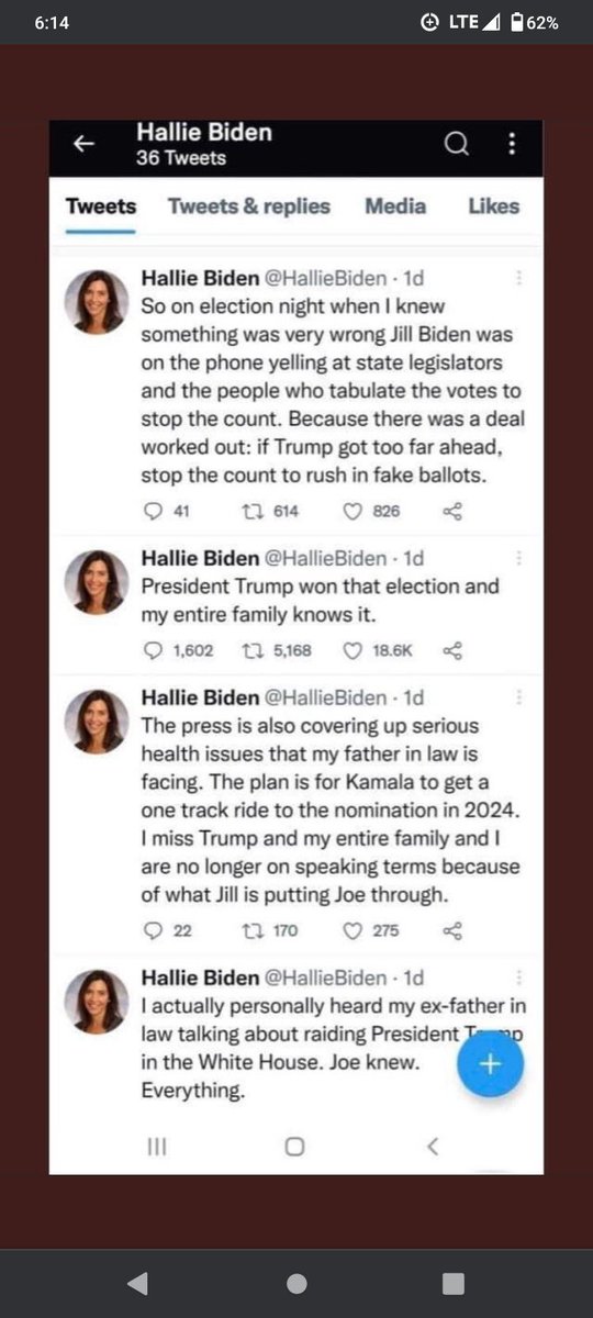 Treasure6660's tweet photo. Hallie Biden's Election Nite Story https://t.co/mv3iiUl2U8