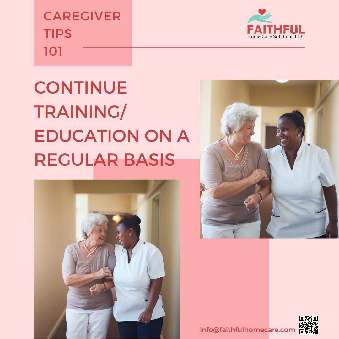 FHCS_HR's tweet photo. To be a great #caregiver, you need to keep up with your training/education so that you can provide the best care possible. ♥

#homecare #homehealthcareagency #elderlycare #seniors #seniorcare #faithfulhomecaresolutions #FHCS #caregiving https://t.co/Vlb8aSquFb