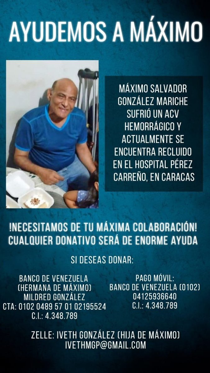 luisevargas's tweet photo. Nuestro colega Máximo González Mariche requiere de nuestro apoyo. Agradecemos de antemano cualquier ayuda 🙏 https://t.co/KUwmkcD6Mw