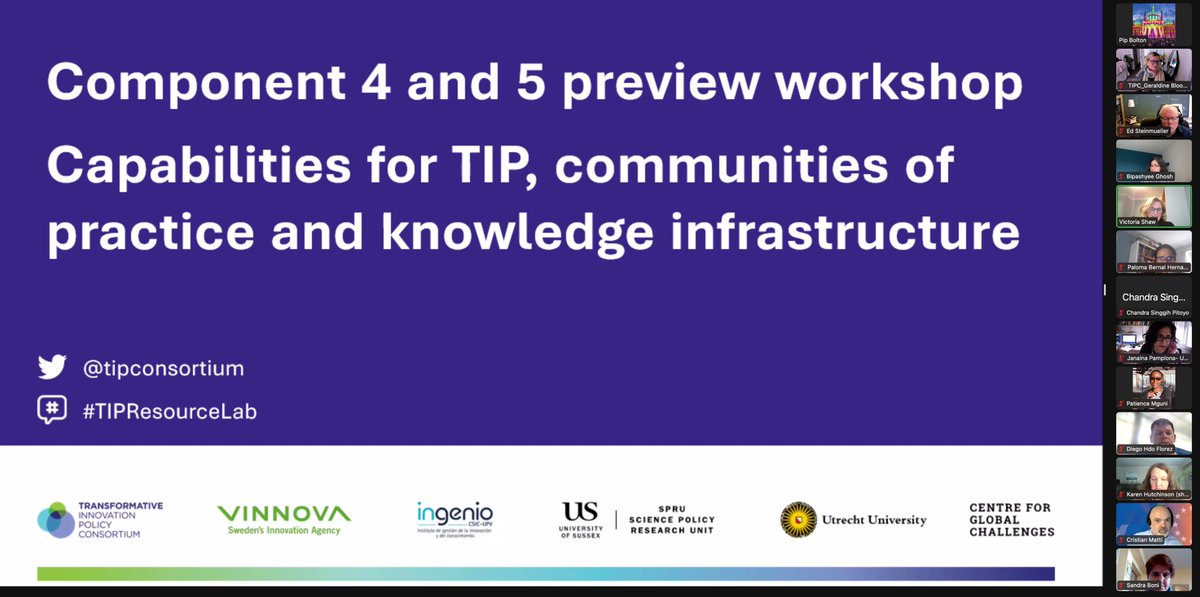 TIPConsortium's tweet image. The final preview event for the #TIPResourceLab takes place today on the all-important capabilities and communities of practice for #TIP #Innovation #Policy #ClimateAction #JustTransitions #Skills #Learning #Experimentation 

@SPRU @SussexUBusiness