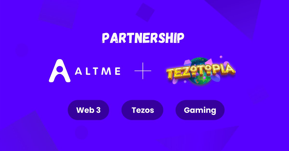 We are excited to announce our partnership with the popular #Web3 game, <a href="/tezotopiaio/">Tezotopia ☄️</a>, to integrate Altme  #SSI solution into their platform 🙌

Players can now use #Altme Universal Wallet to manage their digital assets &amp; SSI credentials within the game. #Tezos #Tezotopia #Gaming