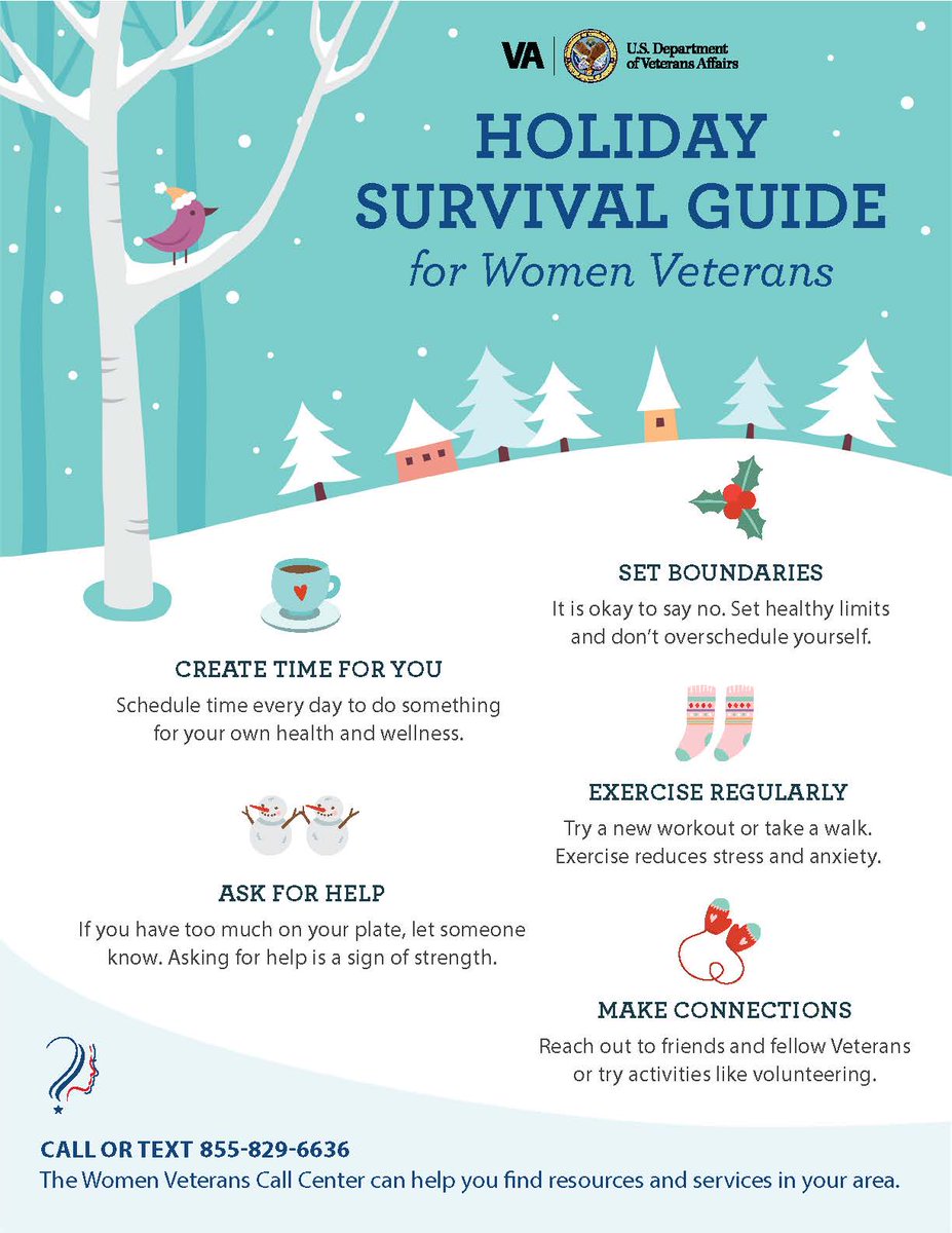 VAWomenVets's tweet image. Holiday survival guide for women Veterans. You can manage holiday stress…and VA can help.
❄❄❄❄❄❄❄❄❄❄❄❄❄❄❄❄❄❄❄❄❄❄❄❄❄❄
Set boundaries... learn more: bddy.me/3XZCZ2e