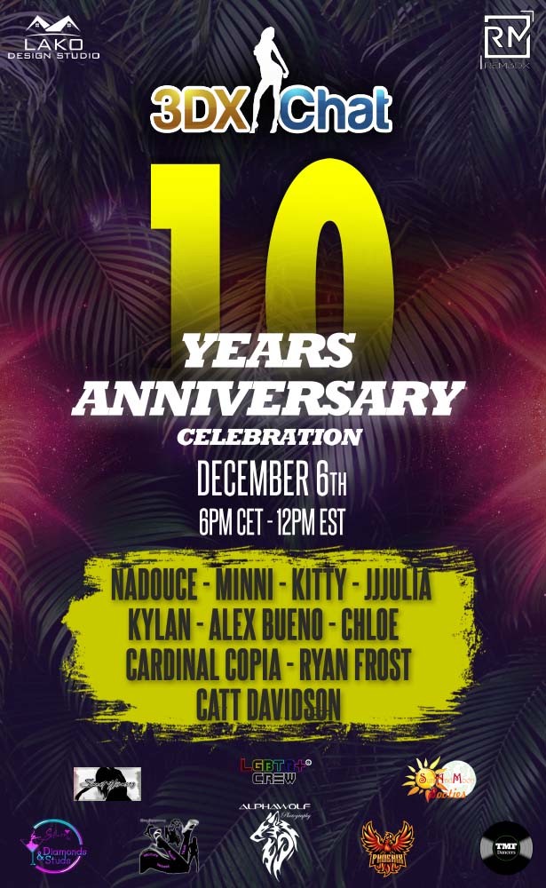 3dxchat's tweet image. Join us in celebrating 10 years of the 3DXChat community!🎉