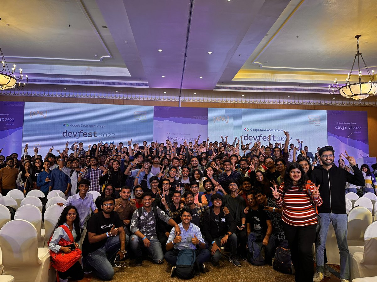swpnlbrkr's tweet photo. What an event! On a fucking Monday! @gdgmad
Super proud of what we have built in #Mumbai from 50 to 800+ members!
#CalledInSick #DevfestMumbai https://t.co/VWQMrnHpqO