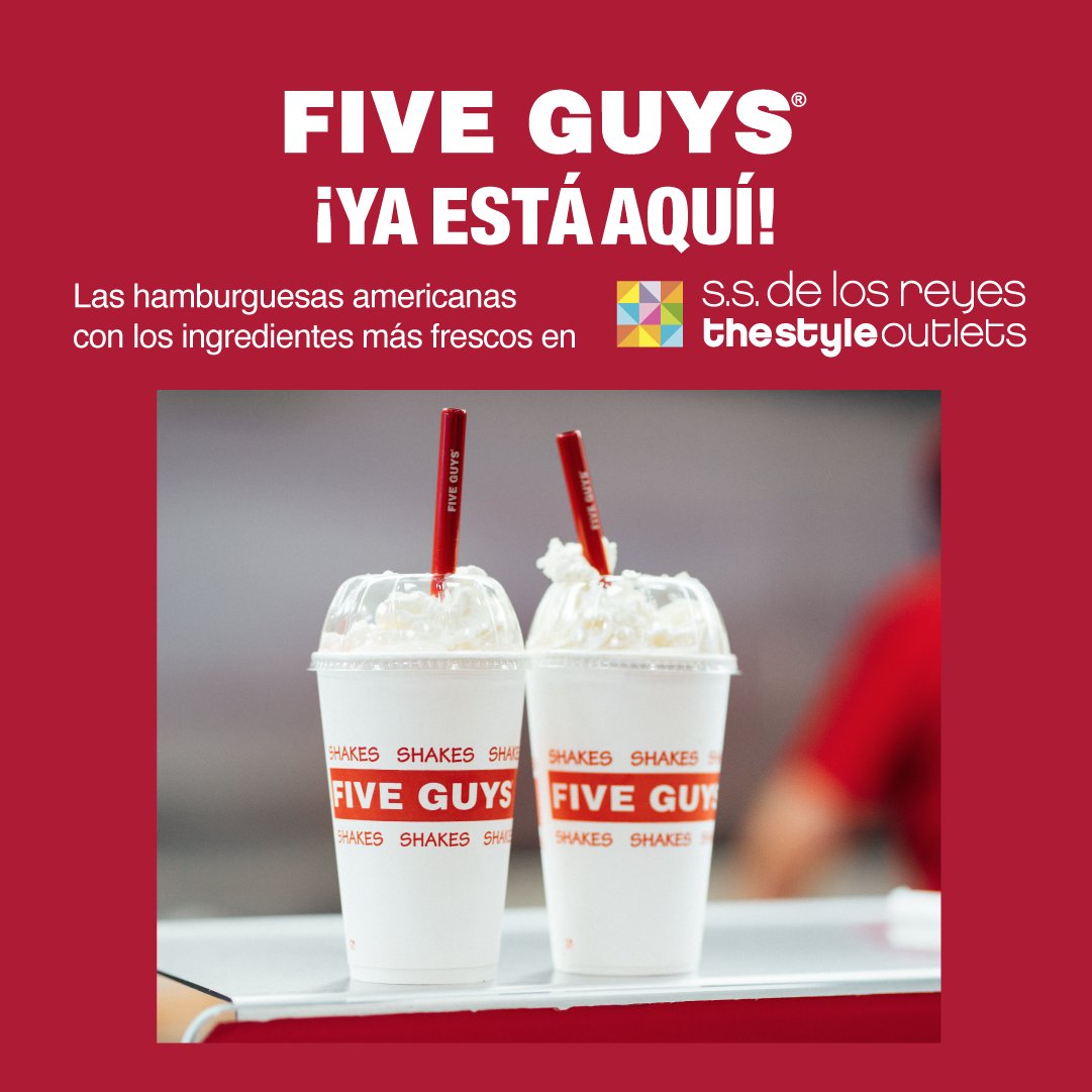 Madrid_Style's tweet photo. ¡NUEVA APERTURA!
Ya puedes disfrutar de las hamburguesas americanas con los ingredientes más frescos en SS de los Reyes #TheStyleOutlets
Completa tu planazo de compras navideñas disfrutando de tu burger favorita en @FiveGuys_ES https://t.co/BYuVUcHnqF