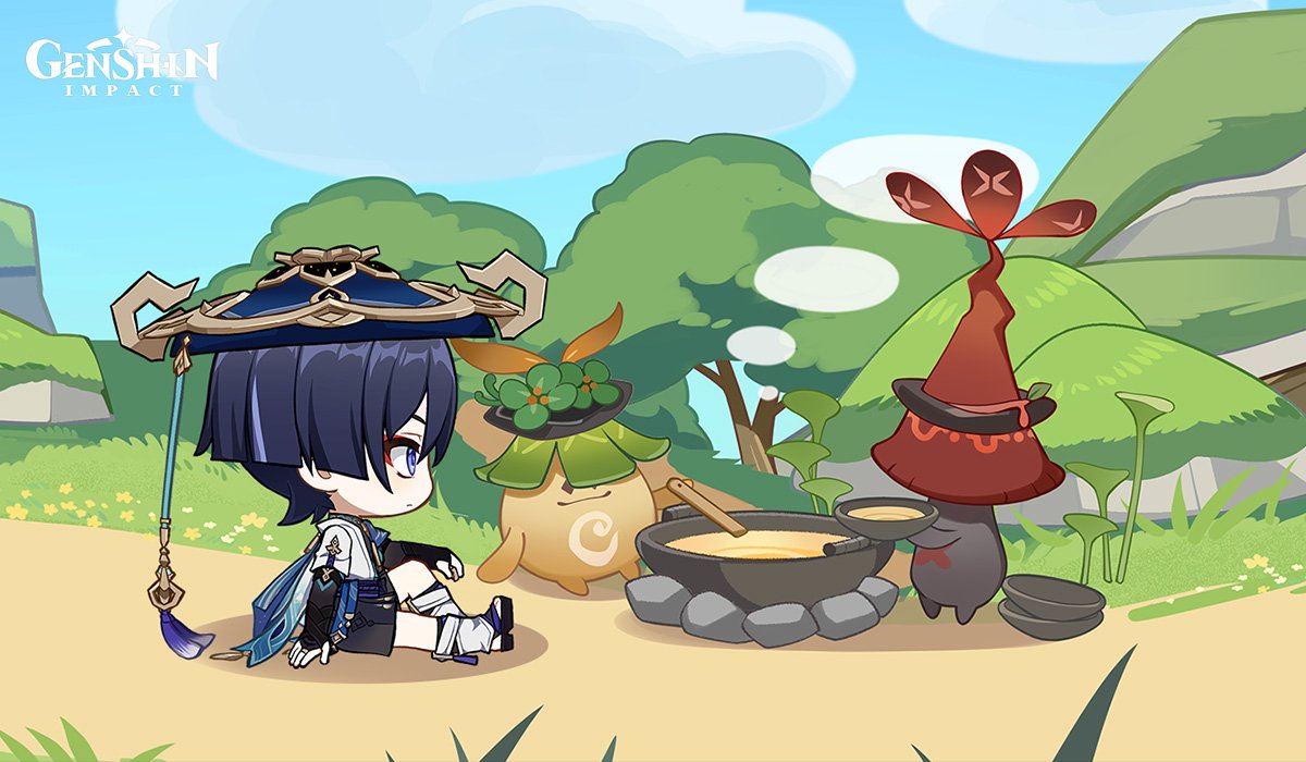almostinactive's tweet photo. Am I the only one experiencing cuteness overload? Loving this

#GenshinImpact #wanderer #sumeru https://t.co/kCpLM6NROK