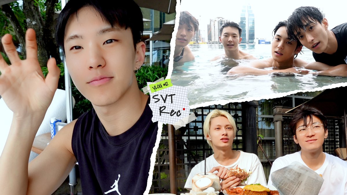 Image for [SVT Record] Juni's pool eating show with Wonwoo, Vernon | Bangkok Swimming Pool Dip | Tiger and Crong's Acquisition 12 ▶ https://t.co/NN22TQtz2z SEVENTEEN SVTRecord Seventeen Record VLOG https://t.co/aa0sqMvAir
