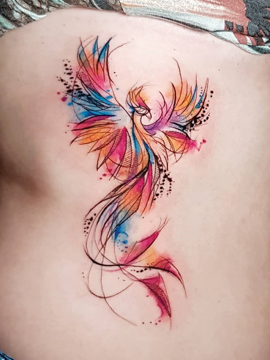 Share 68 watercolor phoenix tattoo  thtantai2