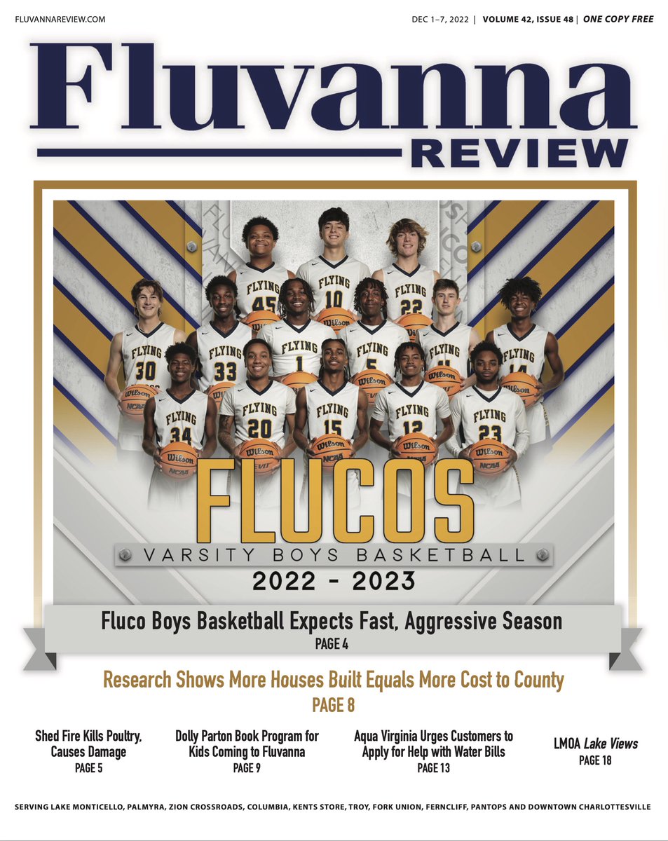 FSPhotos's tweet image. Flucos Boys Basketball team gracing the cover of this week's Fluvanna Review! Photo by Fluvanna Sports Photography
@FluvannaHoops @FlucoActivities