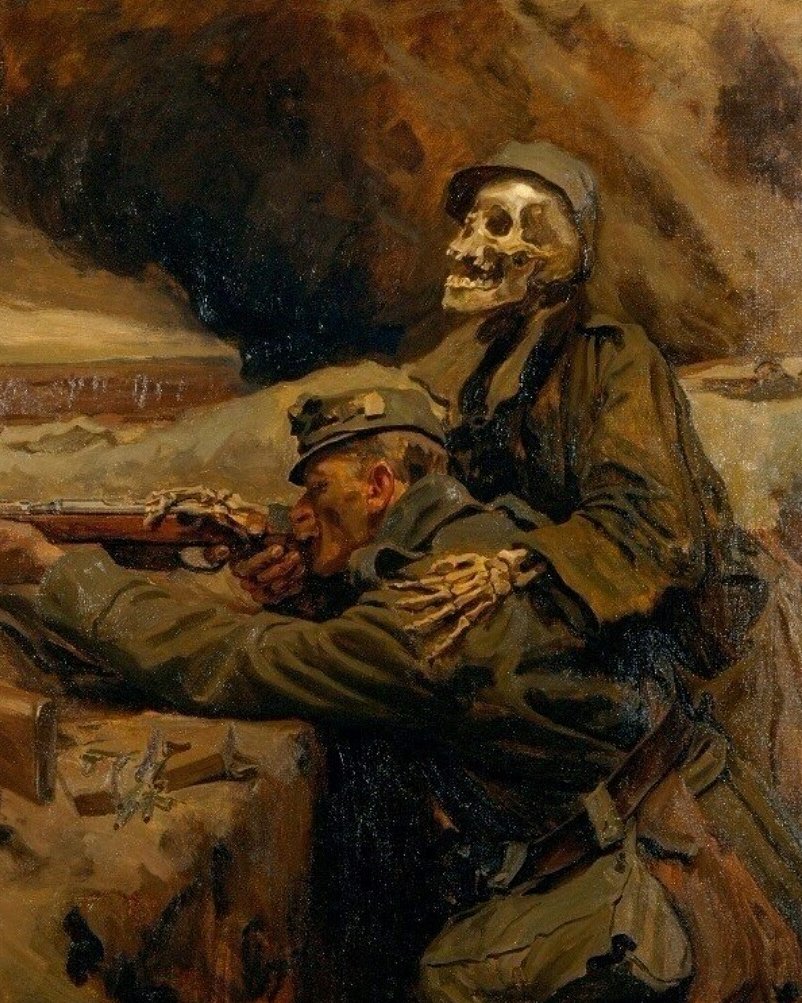 Death and the soldier by Hans Larwin, 1917