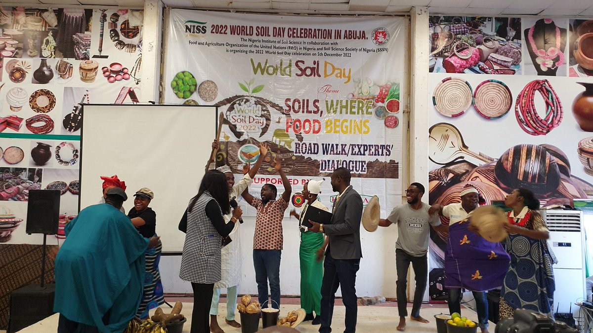 nissng's tweet photo. WSD Celebrations 2022, Today 5th December with the Theme: Soils Where Food Begins. Short Drama-"Soils: Where Food Begins" by Staff of NISS. https://t.co/wIWG2rshIs