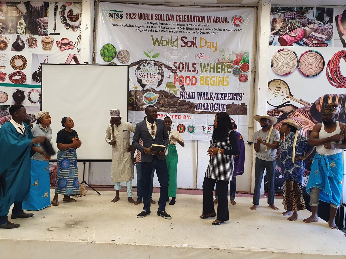 nissng's tweet photo. WSD Celebrations 2022, Today 5th December with the Theme: Soils Where Food Begins. Short Drama-"Soils: Where Food Begins" by Staff of NISS. https://t.co/wIWG2rshIs