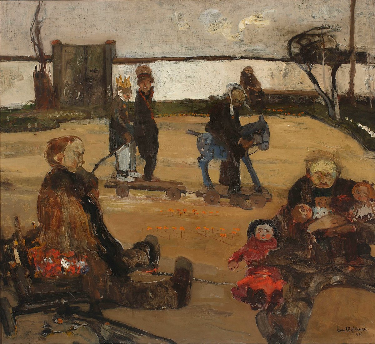 polmastersofart's tweet photo. Witold Wojtkiewicz - Cyrk wariatów (z cyklu Obłęd) (olej na płótnie, 90 x 100 cm), 1906, Muzeum Narodowe w Warszawie. #PolishMastersofArt #PolishArt #PolskaSztuka #WitoldWojtkiewicz https://t.co/blPArtKGOc