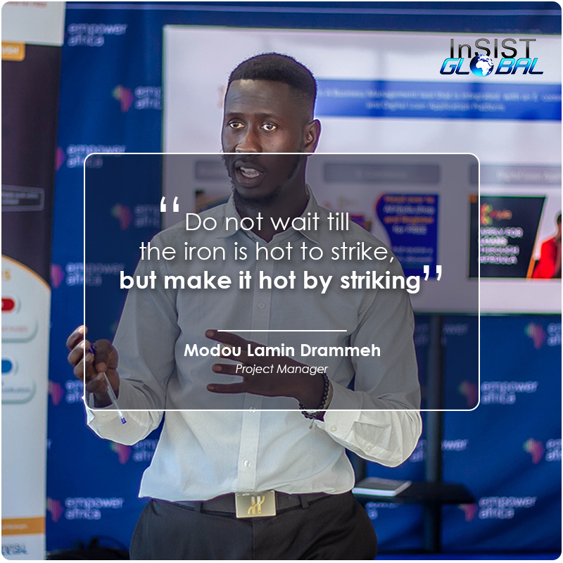 InSISTGlobal's tweet photo. Happy New Week! ☺️ Let’s take the necessary actions to make things happen. Put in the effort and keep ‘striking’!
Quote submitted by @Mola1814549 Modou Lamin Drammeh, Project Manager, InSIST Global.
#mondayquotes #motivational #employeequotes #insistglobal #tech https://t.co/5xDv6387Zn